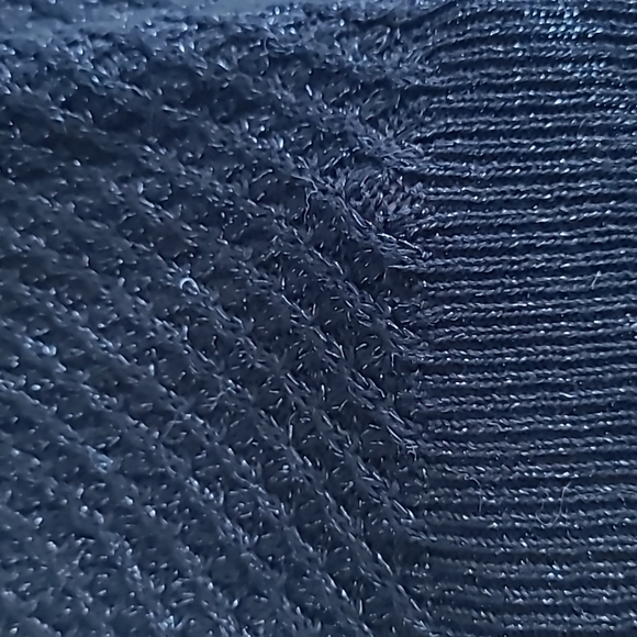 V-neck Black Silver Sweater - Silver Sparkle - Picture 4 of 7